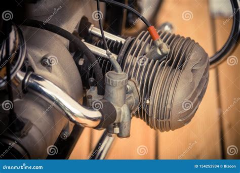 Vintage Motorcycle Boxer Engine Stock Photo - Image of vintage, transport: 154252934