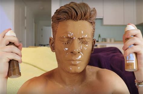 Man applies 100 layers of fake tanning spray and the result is horrifying