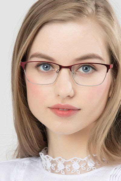 Red Frame Glasses, Glasses For Oval Faces, Womens Glasses Frames, Ladies Glasses, Nice Glasses ...