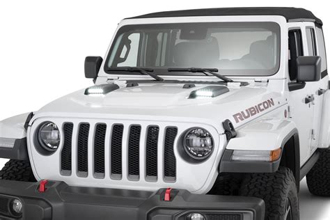 Westin 62-41115 LED Hood Scoops for 18-21 Jeep Wrangler JL & Gladiator JT Rubicon | Quadratec