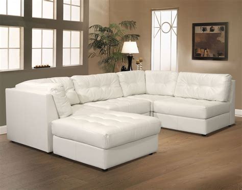 White Leather Sectional Sofa Decorating Ideas | Baci Living Room