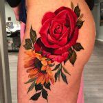 20 Beautiful Sunflower and Rose Tattoo Designs | Art and Design