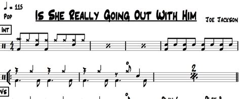 Is She Really Going Out With Him - Joe Jackson - Drum Chart ...