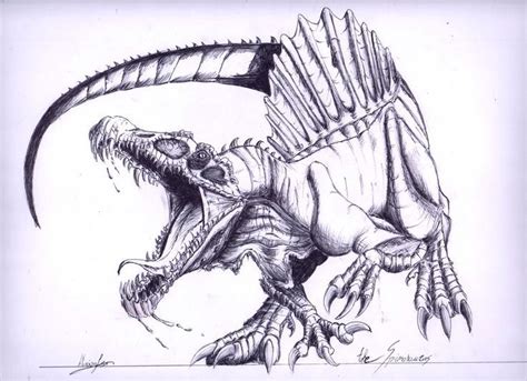 Spinosaurus Drawing at PaintingValley.com | Explore collection of ...