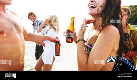 Friend Group Togetherness Beach Party People Concept Stock Photo - Alamy