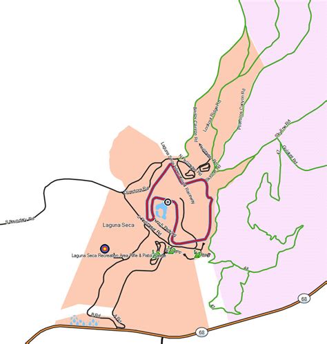 Laguna Seca Recreation Area - California Trail Map