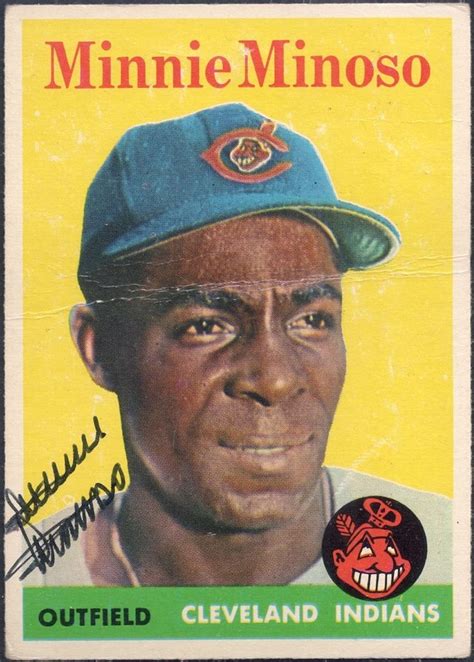 1958 Topps Orestes "Minnie" Minoso autograph | Baseball trading cards, Baseball history ...