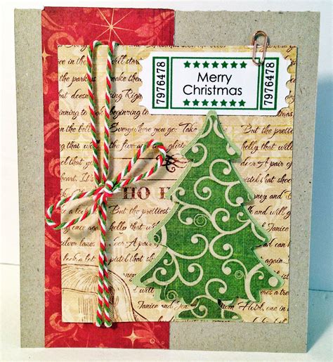 Handmade Christmas card idea. Silhouette cameo, bakers twine, mini ...