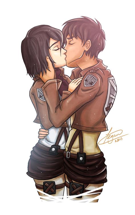 Mikasa and Eren by crimson-firelight on DeviantArt