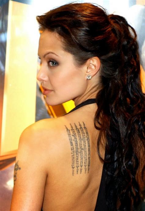 TATTOOS GALLERY WORLD: Angelina Jolie Back Tattoos