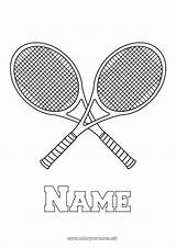 Tennis Racket Coloring Page sketch template