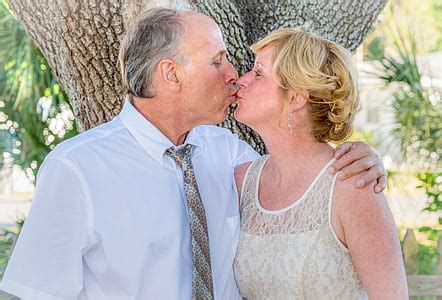 Royalty-Free photo: Wedding couple kissing each other | PickPik
