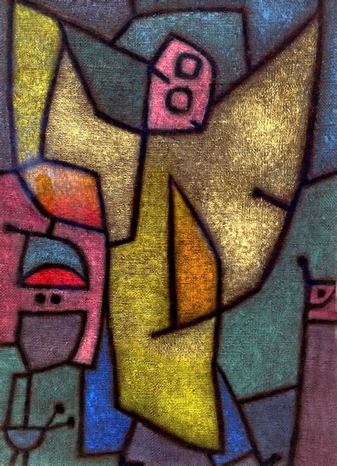 KDS Photo, Stuttgart Staatsgalerie, oil painting by Paul Klee, "Angelus Militans", 1940, in 2020 ...