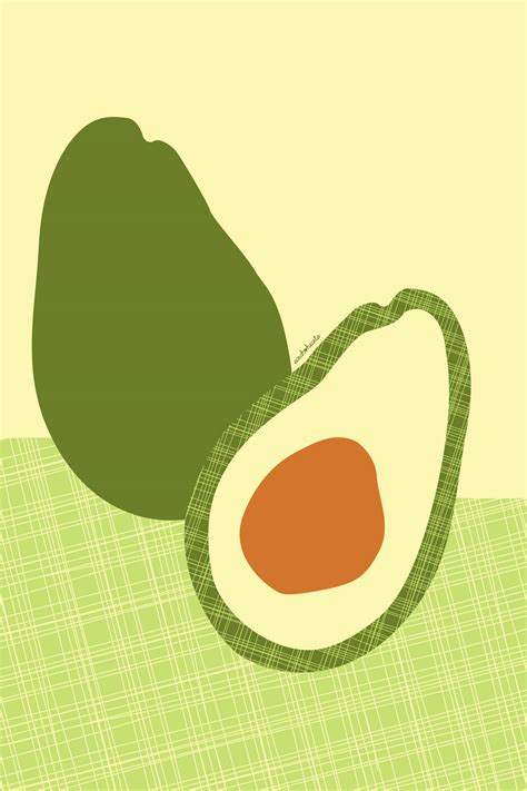 Download Pastel Themed Avocado Fruit Digital Artwork Wallpaper ...