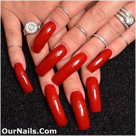My nails polished in OPI "Rockette Red" from a few weeks ago! It was such a vibrant color that ...