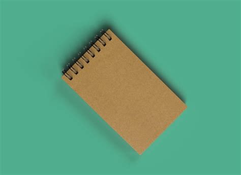 Premium Photo | White notebook without text with green background 3d rendering