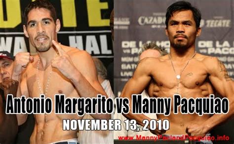 Sports and Entertainment News: Manny Pacquiao vs Antonio Margarito!