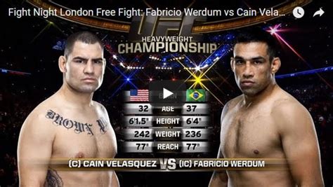 Fabricio Werdum vs Cain Velasquez Full Fight Video - MMANUTS