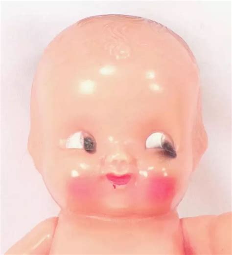 IRWIN KEWPIE DOLL Hard Plastic Jointed Arms 6.5in Tall 1950s Vintage $19.99 - PicClick
