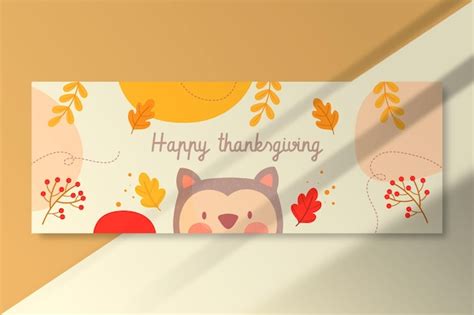 Free Vector | Thanksgiving facebook cover