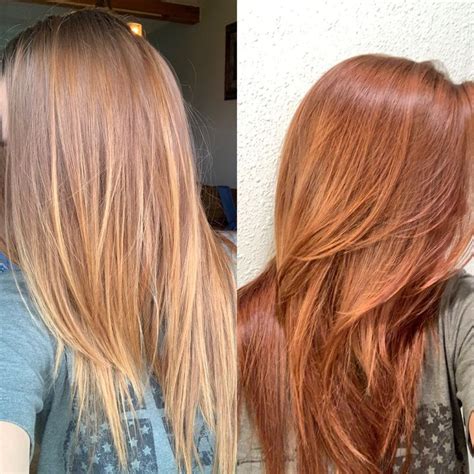 Redken Shades Eq before & after Copper/Red 1oz redken shades eq cream ...