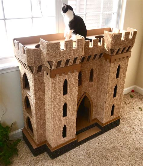 DIY Cat Castle Gothic Plans Cardboard Play House. Pattern - Etsy | Cat castle, Cat house diy ...