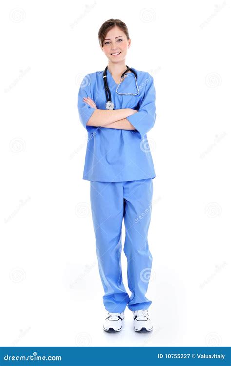 Surgeon in Blue Uniform Full-length Stock Image - Image of studio, occupation: 10755227