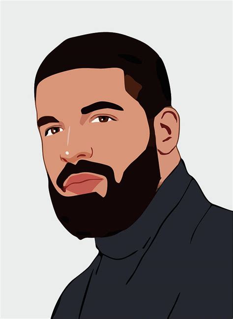 Drake Cartoon Portrait 1 Digital Art by Ahmad Nusyirwan - Pixels