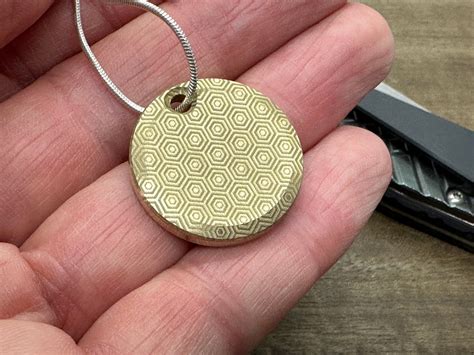 HONEYCOMB engraved Brass PENDANT Keychain – Metonboss