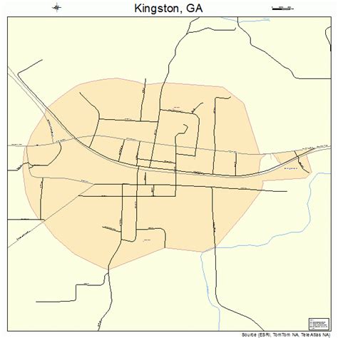 Kingston Georgia Street Map 1343668