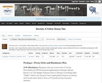 Twisting the Hellmouth (tthfanfic.org) Redesign | Userstyles.org