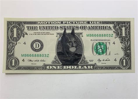 Batman Dollar Art US prop money | Etsy