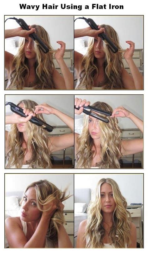 How To Make Wavy Hair Using a Flat Iron | hairstyles tutorial | Curly ...