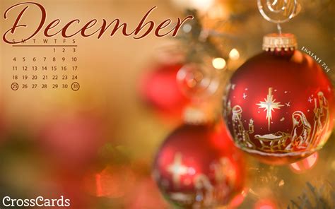 Free download December Ornaments Desktop Calendar Free December Wallpaper [1440x900] for your ...