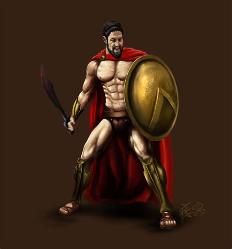 King Leonidas of Sparta by jiangming on DeviantArt