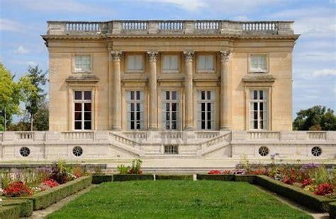 the back of the Petit Trianon - beautiful gardens, glass house and ...