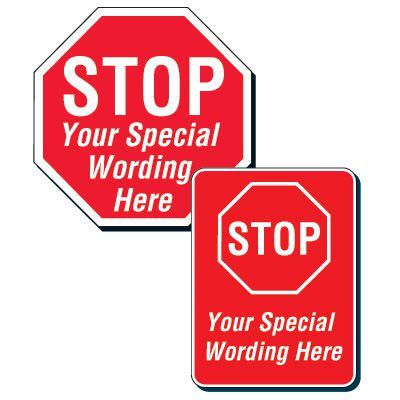 Semi-Custom Reflective Stop Signs | Emedco