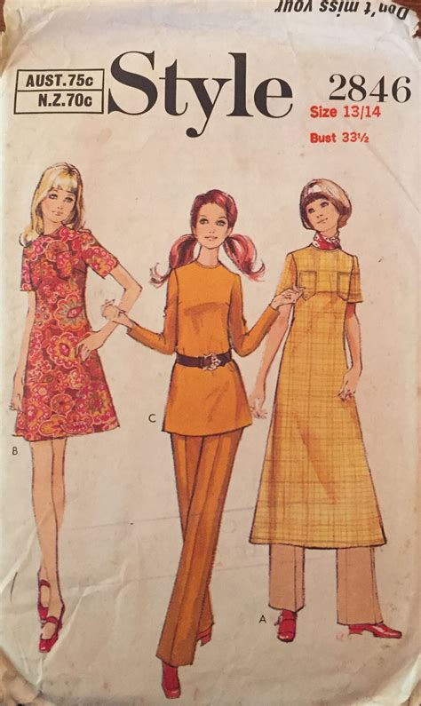 an old fashion sewing pattern for women's dress and pants