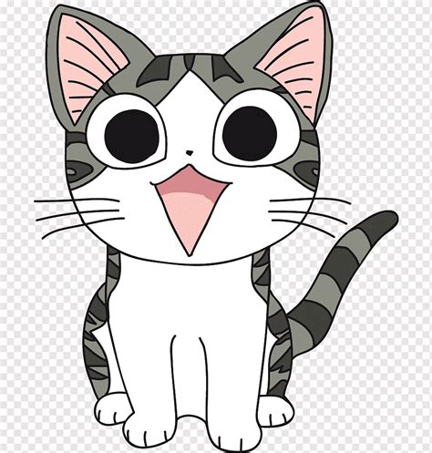 Cat Drawing Manga Anime Art, chi, white, child, mammal png | PNGWing