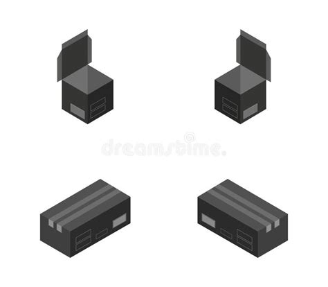 Black Box Icon Illustrated in Vector on White Background Stock Illustration - Illustration of ...