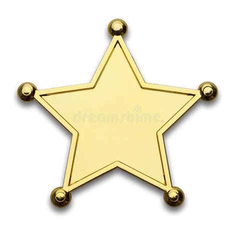 Sheriff Badge. Gold Star Police Badge Isolated on White Background , #AFF, #Gold, #Star, # ...