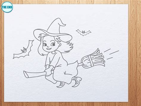 Easy Witch Drawing at GetDrawings | Free download