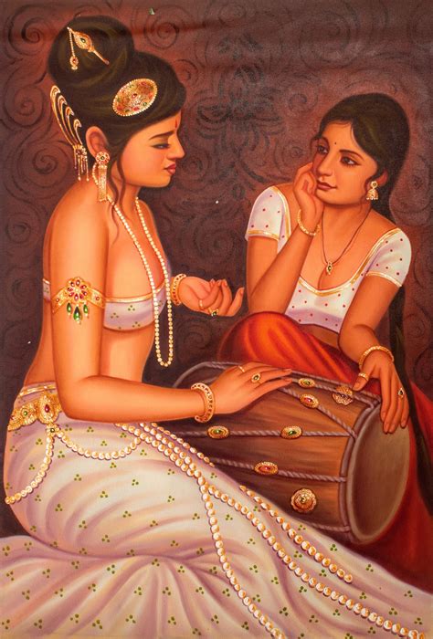 Two Nubile Friends Dallying With The Dholak