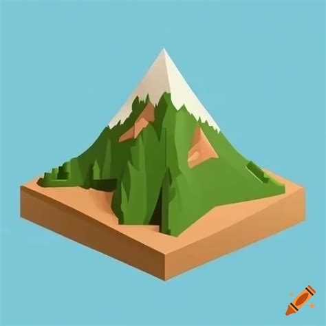 Isometric illustration of mountains
