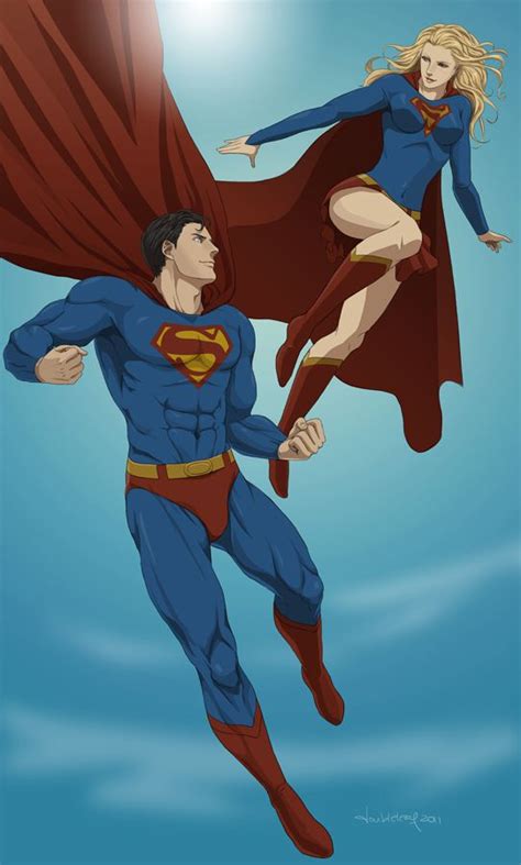 Commish:Superman and Supergirl by doubleleaf on DeviantArt | Supergirl ...