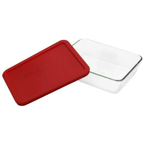 Pyrex Simply Store 6-Cup Rectangular Glass Food Storage with Red Lid (Pack of 3) - Walmart.com