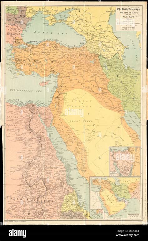 The Daily Telegraph war map of Egypt and the Near East (No. 6) , World War, 1914-1918, Middle ...