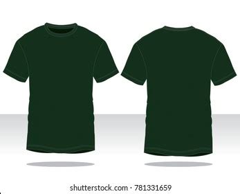 Dark Green Short Sleeve T-shirt Vector Stock Vector (Royalty Free ...