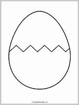 Cracked Egg Coloring Page sketch template