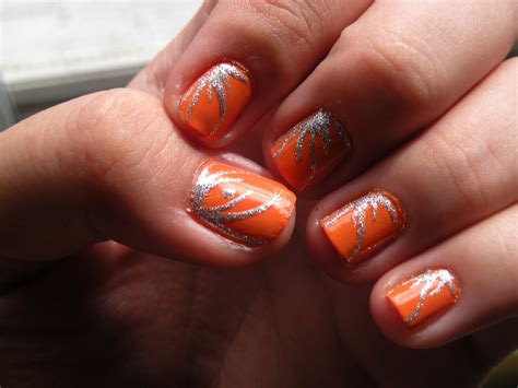 +16 Orange Nail Art